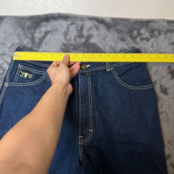 Vintage 80s Sergio Valente Dark Wash Denim Jeans Size 36x35 Western - Picture 3 of 7